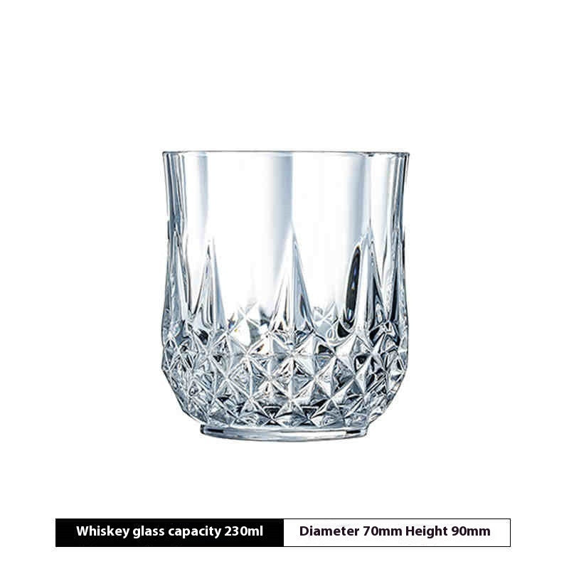 Crystal Champagne Engraved Red Goblet Wine Glass