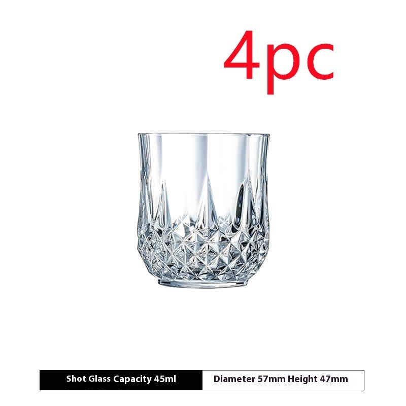 Crystal Champagne Engraved Red Goblet Wine Glass