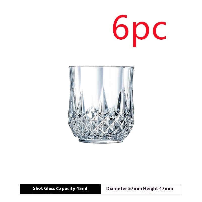 Crystal Champagne Engraved Red Goblet Wine Glass