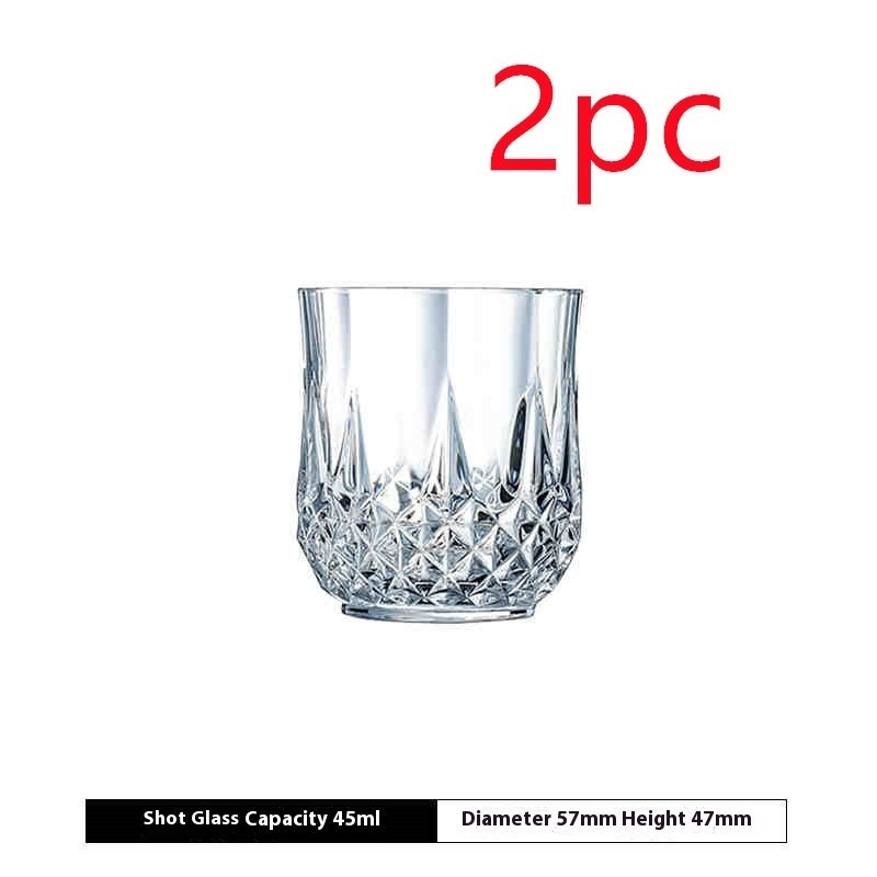 Crystal Champagne Engraved Red Goblet Wine Glass