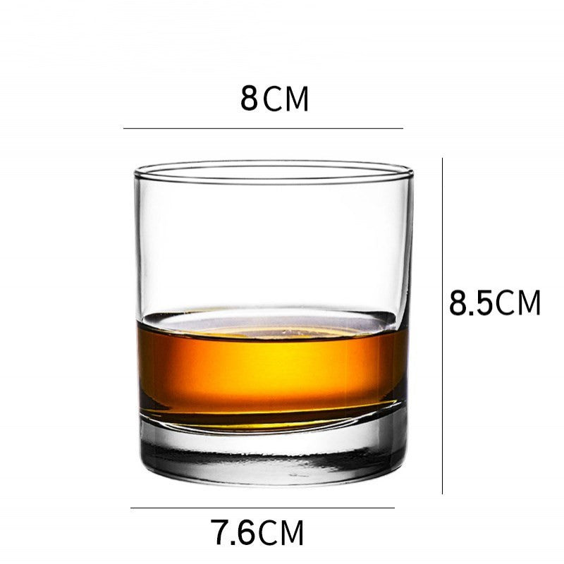 Whiskey Glass Wine Glass Foreign Wine Glass Crystal Glass Octagonal Glass Thickened Bar Glass Set Beer Glass