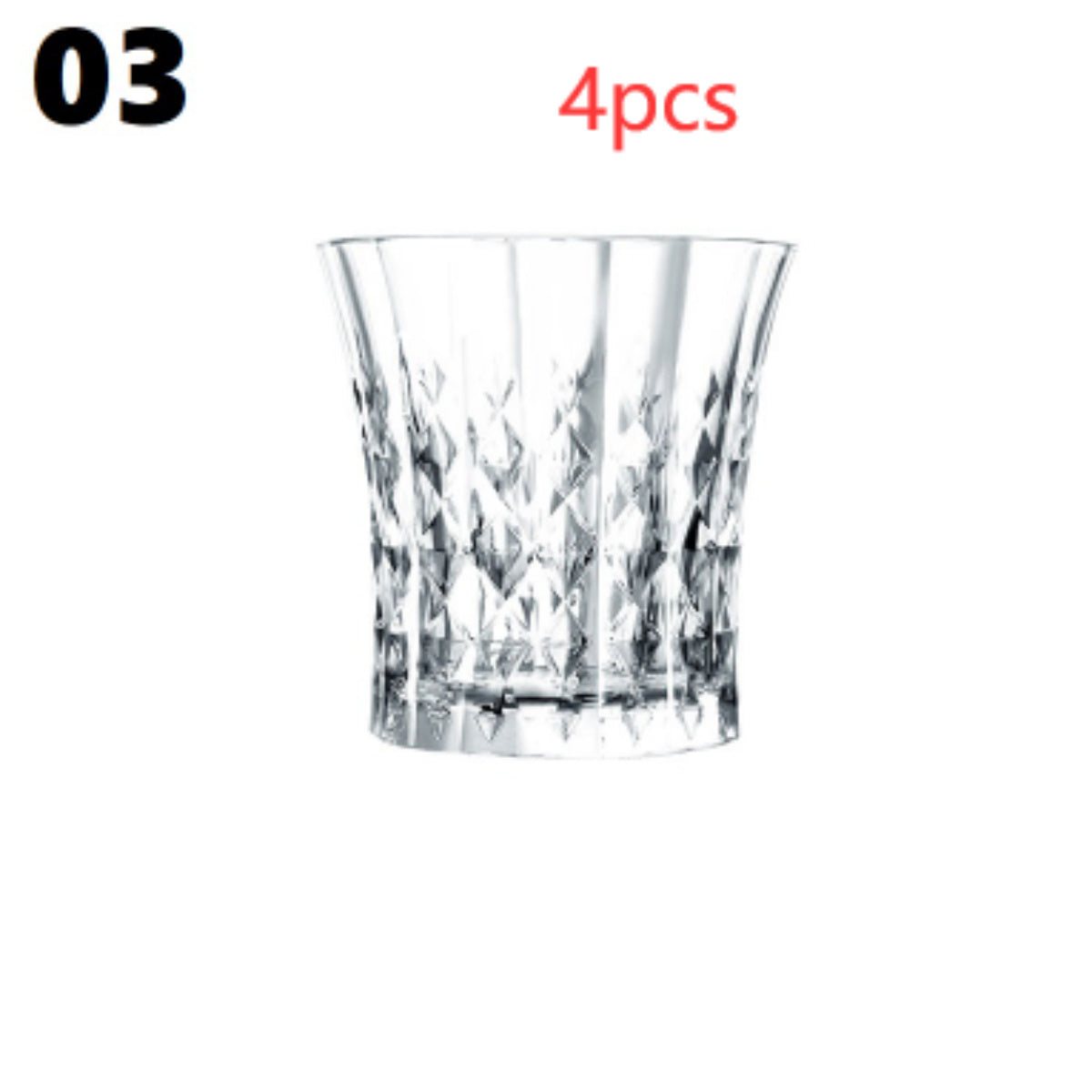 Crystal Champagne Engraved Red Goblet Wine Glass