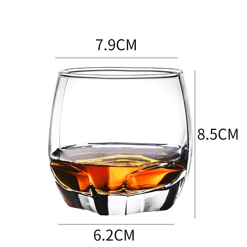 Whiskey Glass Wine Glass Foreign Wine Glass Crystal Glass Octagonal Glass Thickened Bar Glass Set Beer Glass