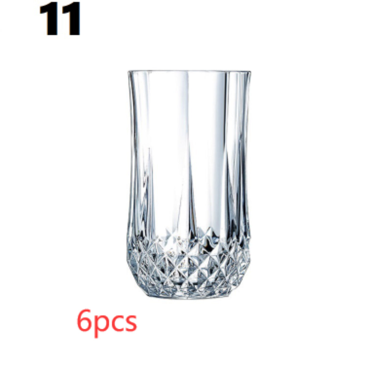 Crystal Champagne Engraved Red Goblet Wine Glass