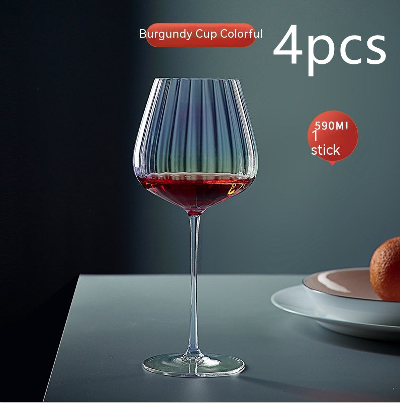 Rainbow Burgundy Crystal Red Wine Glass