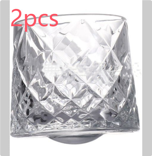 Rotating Whisky Glass, Whiskey Scotch Bourbon Crystal