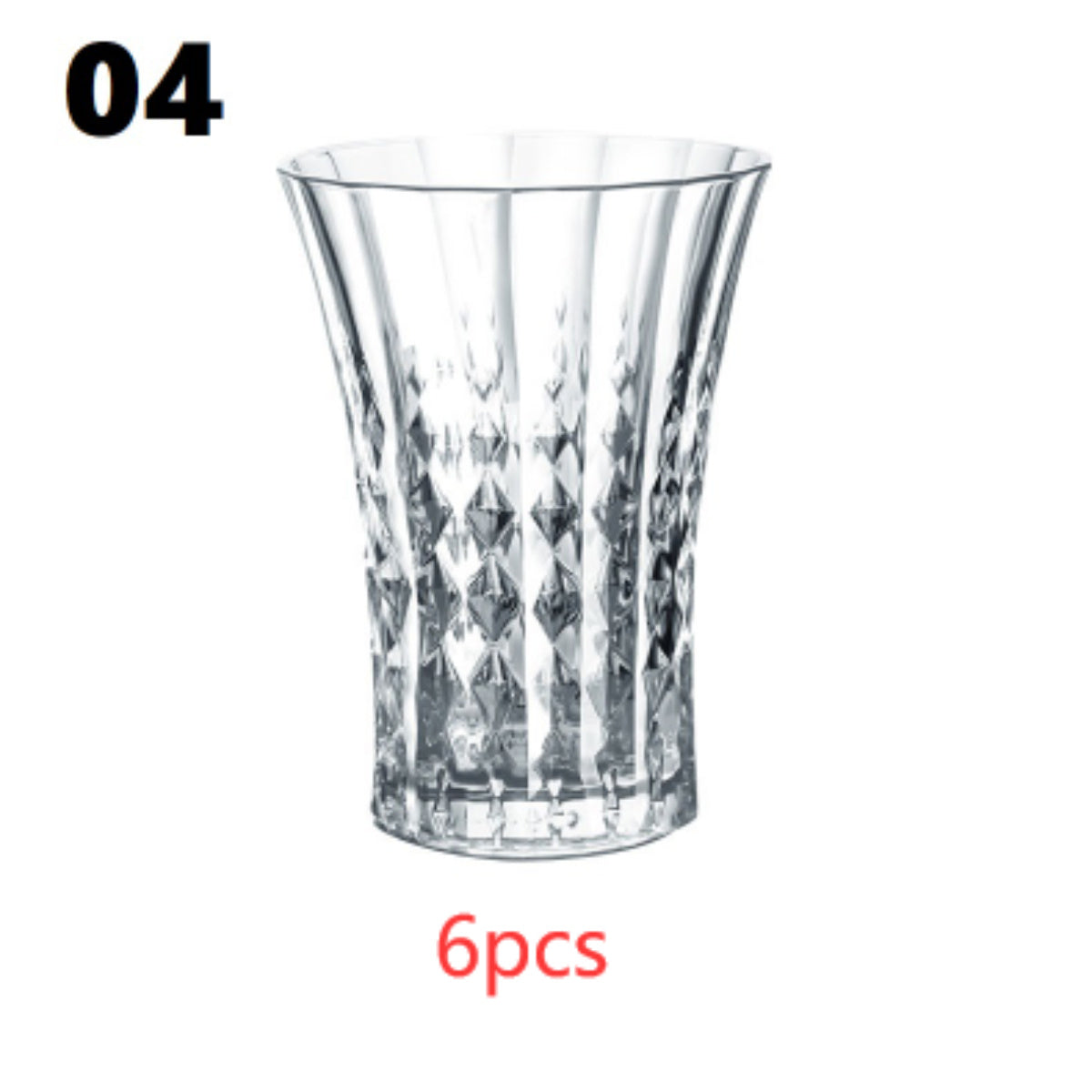 Crystal Champagne Engraved Red Goblet Wine Glass