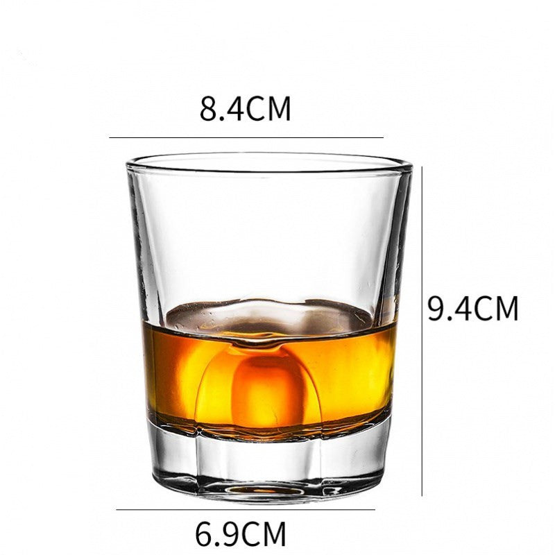 Whiskey Glass Wine Glass Foreign Wine Glass Crystal Glass Octagonal Glass Thickened Bar Glass Set Beer Glass