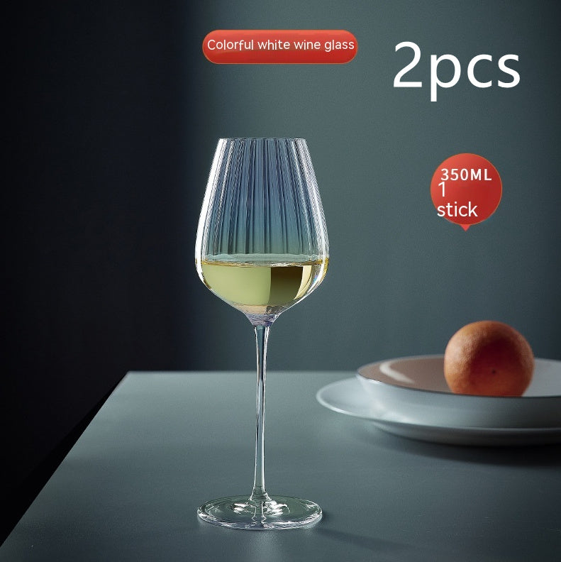 Rainbow Burgundy Crystal Red Wine Glass