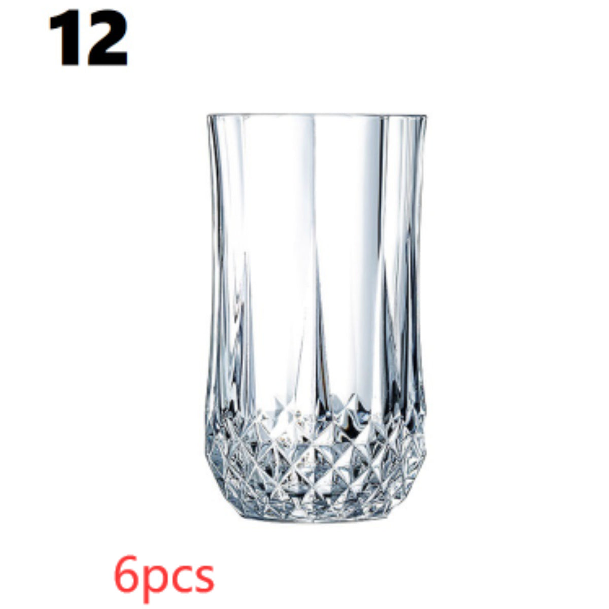 Crystal Champagne Engraved Red Goblet Wine Glass