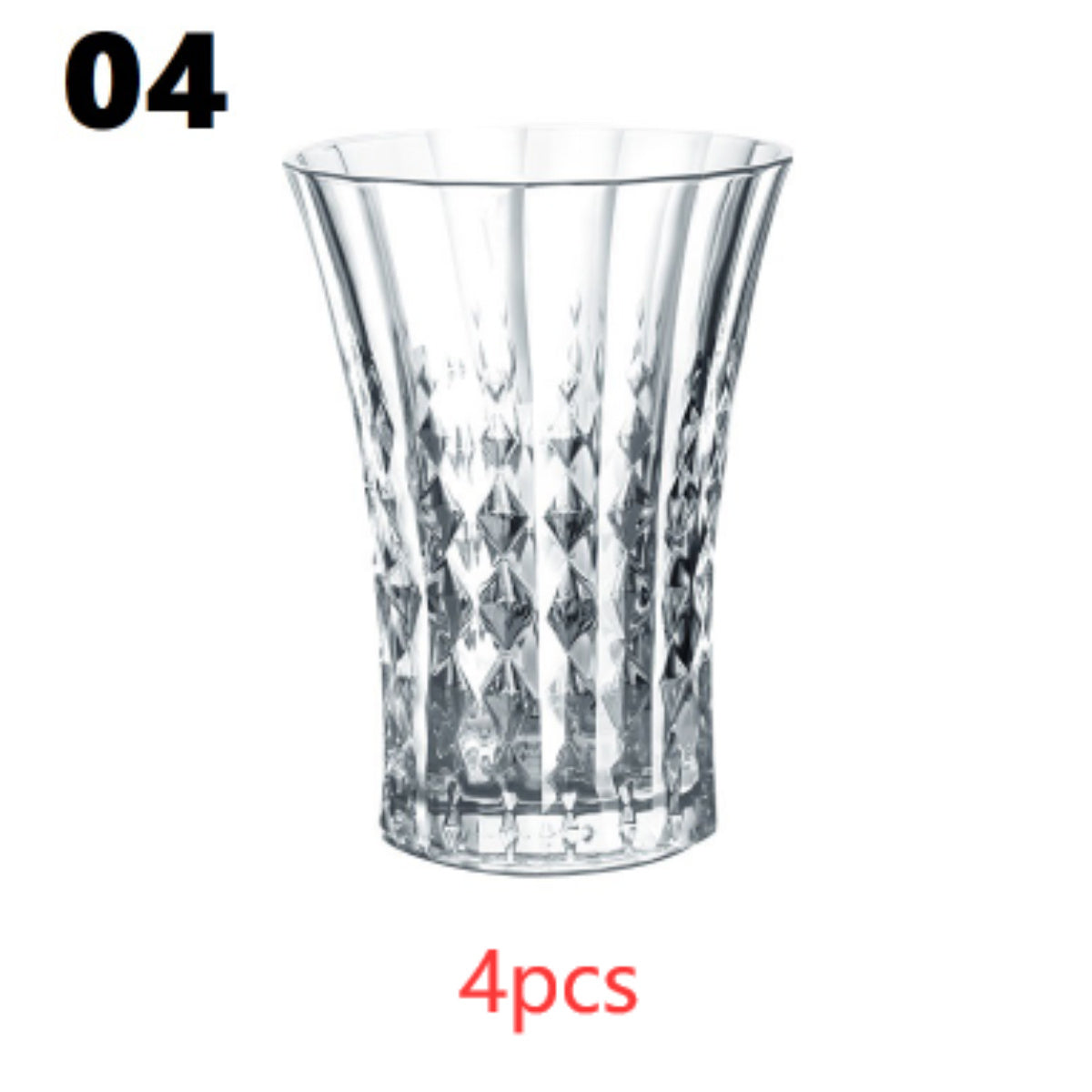 Crystal Champagne Engraved Red Goblet Wine Glass