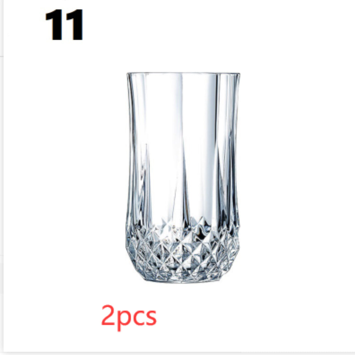 Crystal Champagne Engraved Red Goblet Wine Glass