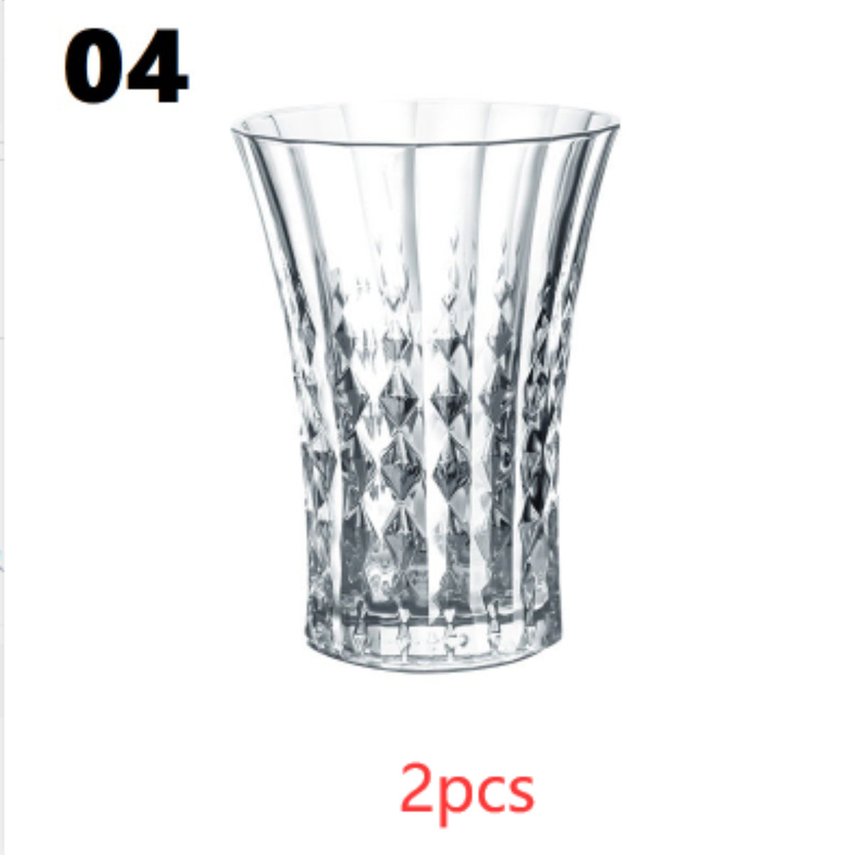 Crystal Champagne Engraved Red Goblet Wine Glass