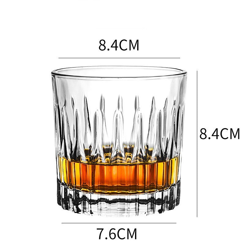 Whiskey Glass Wine Glass Foreign Wine Glass Crystal Glass Octagonal Glass Thickened Bar Glass Set Beer Glass