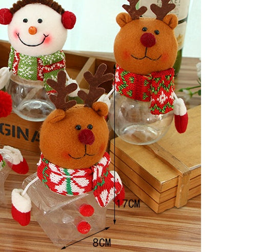 Christmas Candy Jar Children Kids Storage Bottle Santa Bag Christmas Sweet Box Gift Chocolate Candy Box Natale Decorazioni
