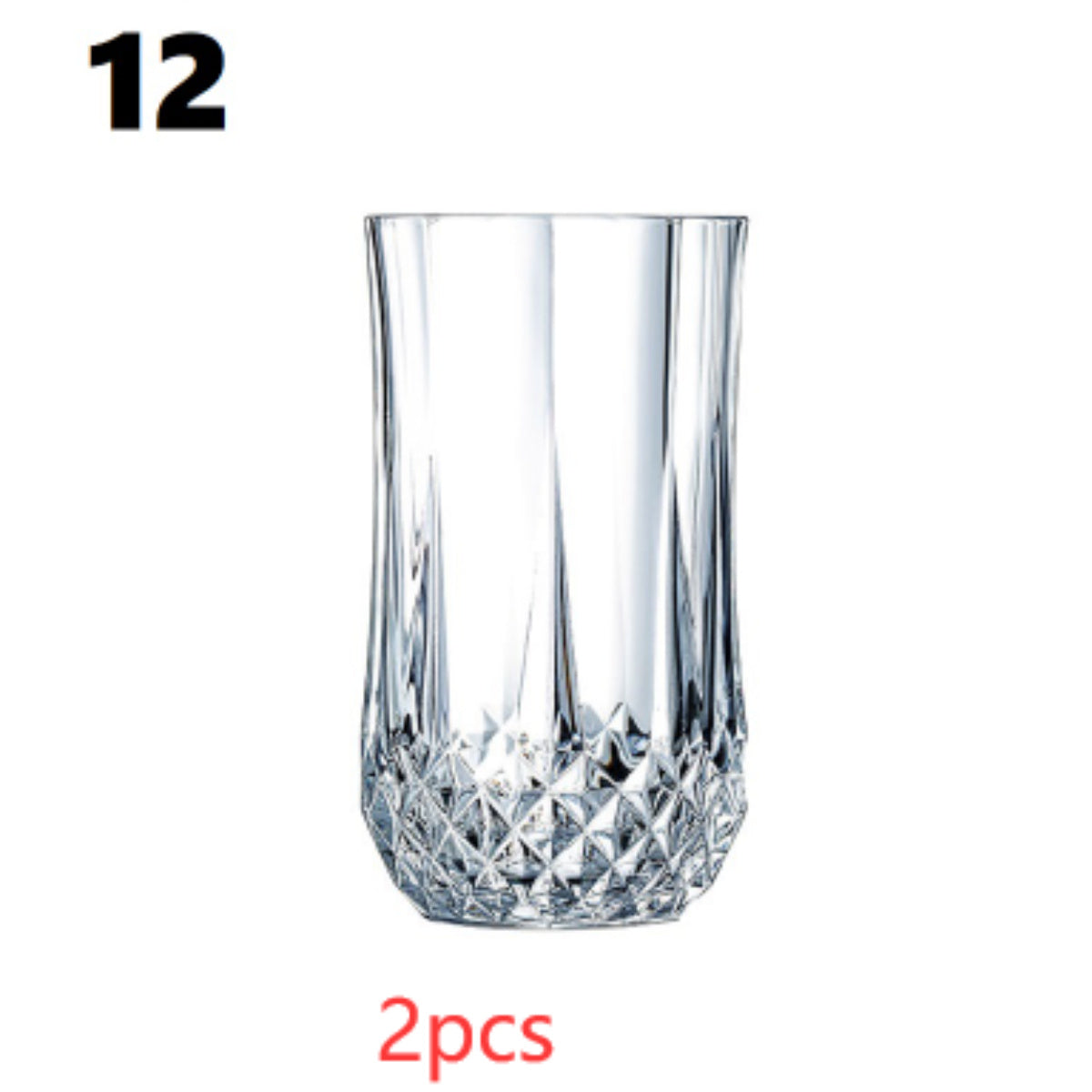 Crystal Champagne Engraved Red Goblet Wine Glass