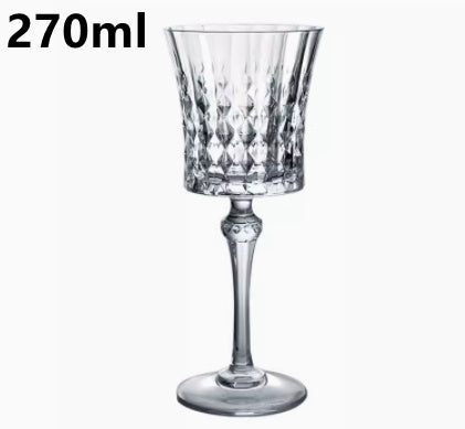 Crystal Champagne Engraved Red Goblet Wine Glass